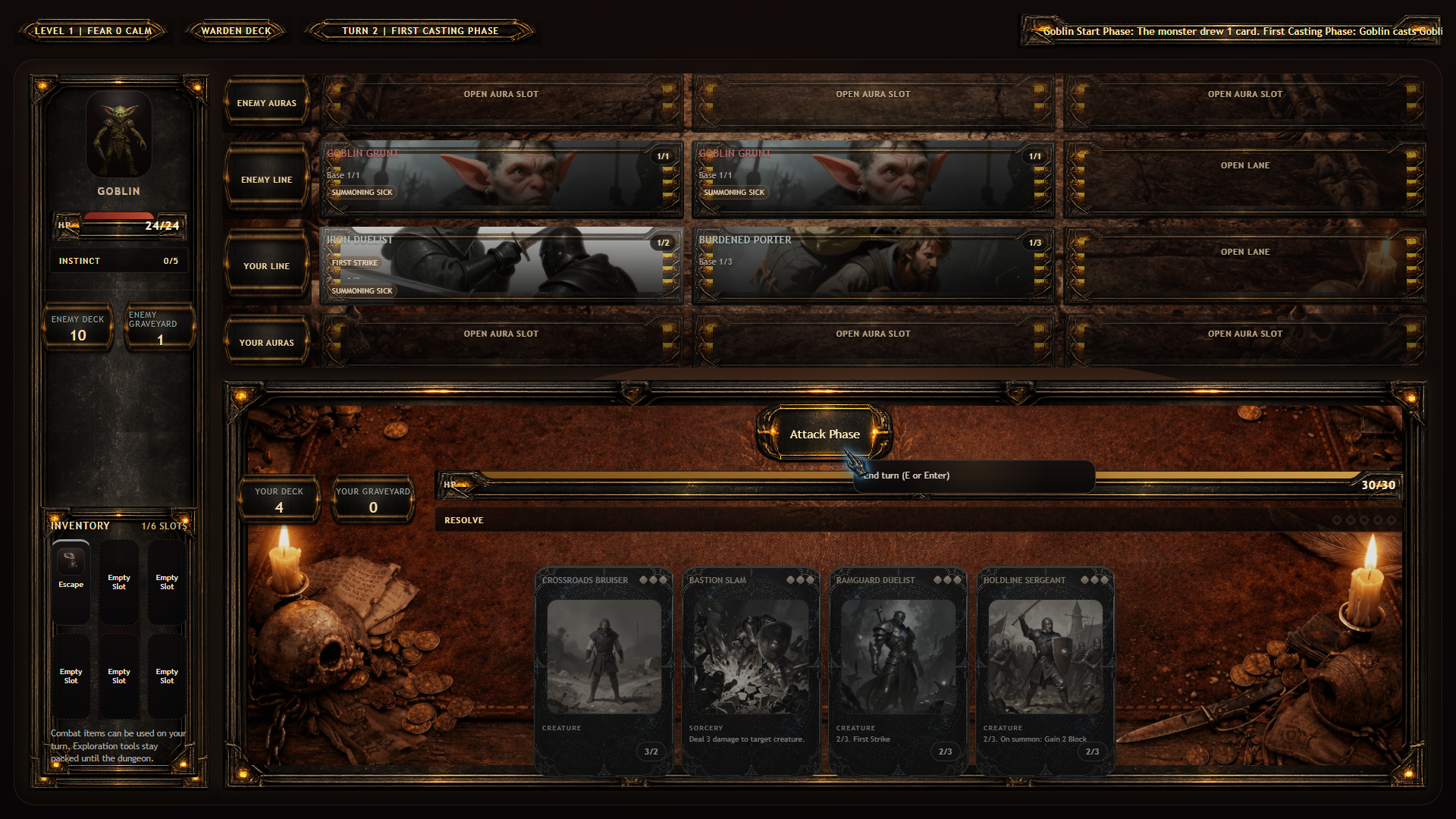 Tenebrix combat action screenshot