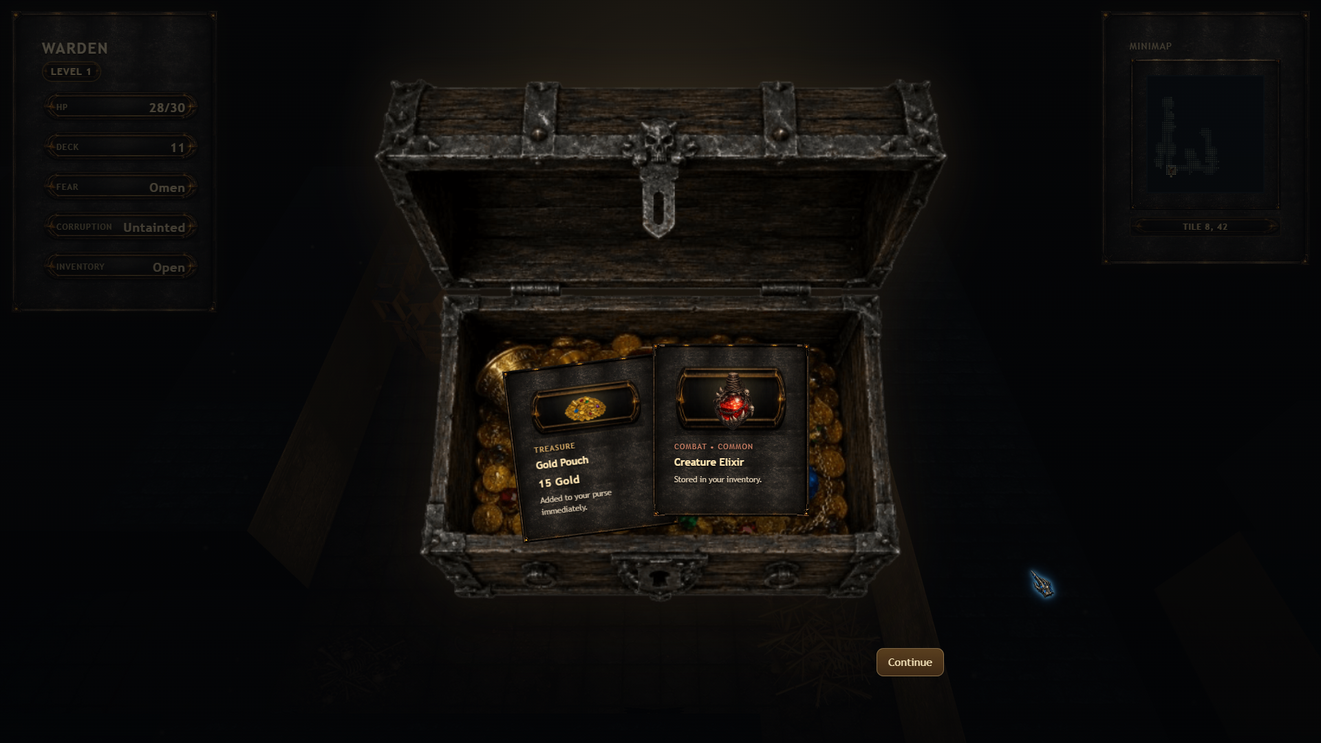 Tenebrix combat action screenshot